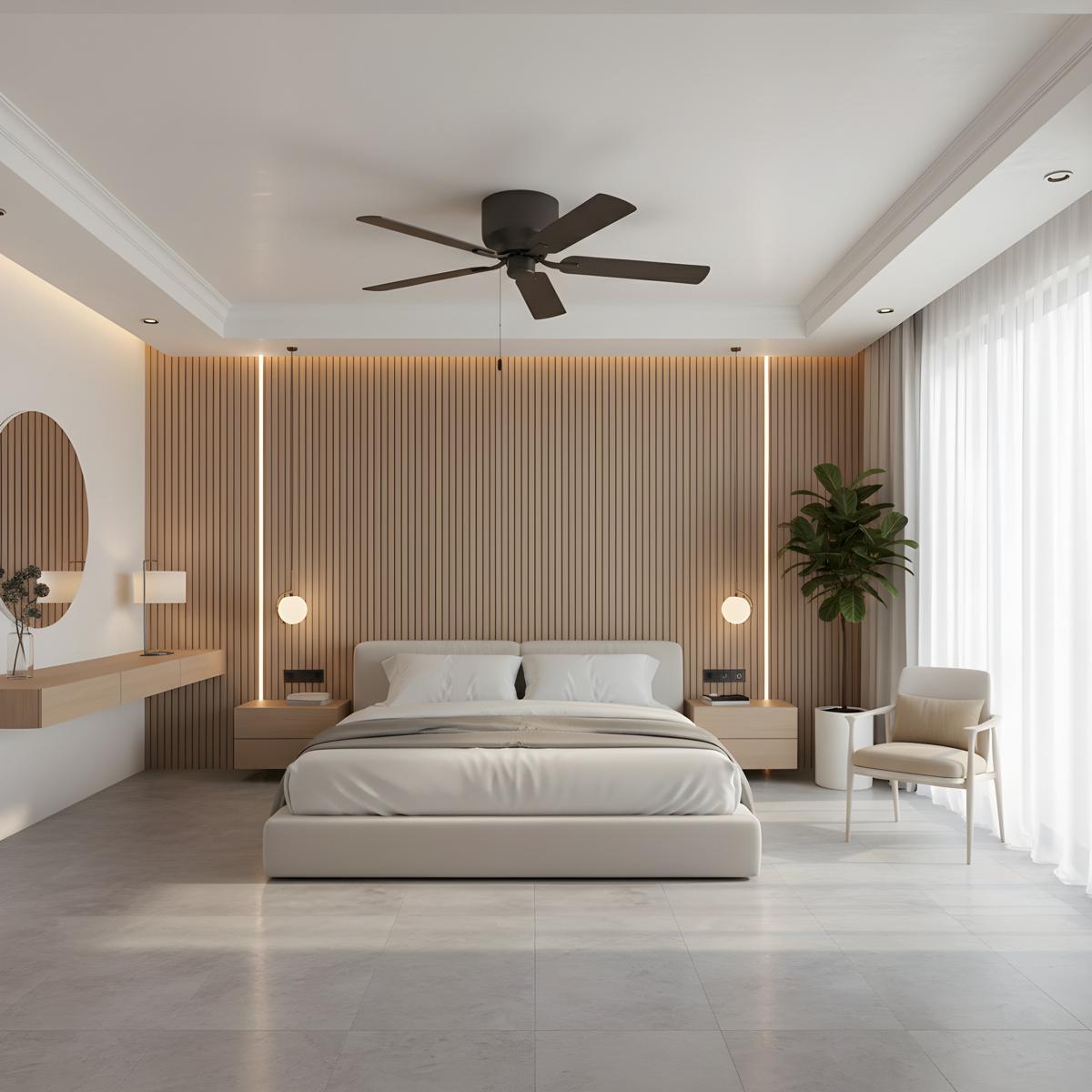 Generation Lighting 5LDH52BZ Linden 52 Hugger 52 inch Bronze with Bronze/American Walnut Blades Ceiling Fan