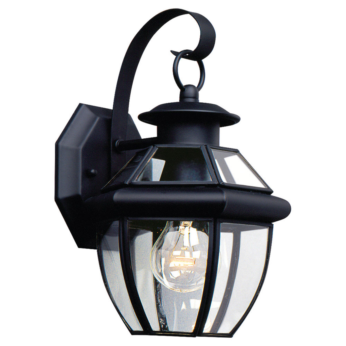 Generation Lighting 8037-12 Lancaster 1 Light 12 inch Black Outdoor Wall Lantern, Small