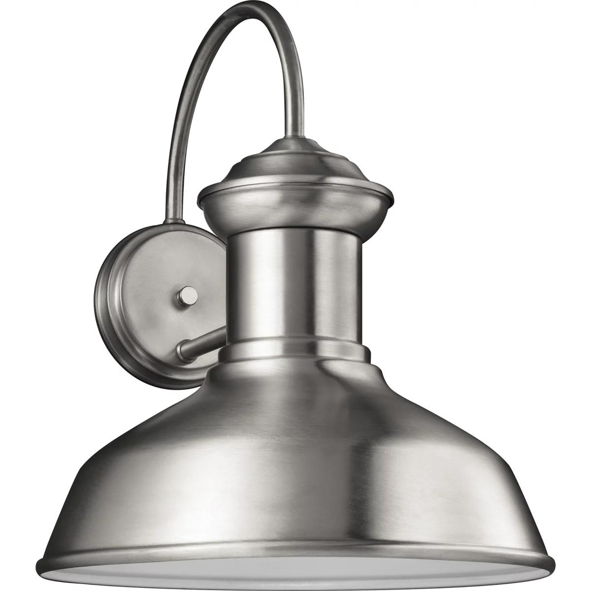 Generation Lighting 8647701EN3-04 Fredricksburg 1 Light 15.88 inch Satin Aluminum Outdoor Wall Lantern, Large