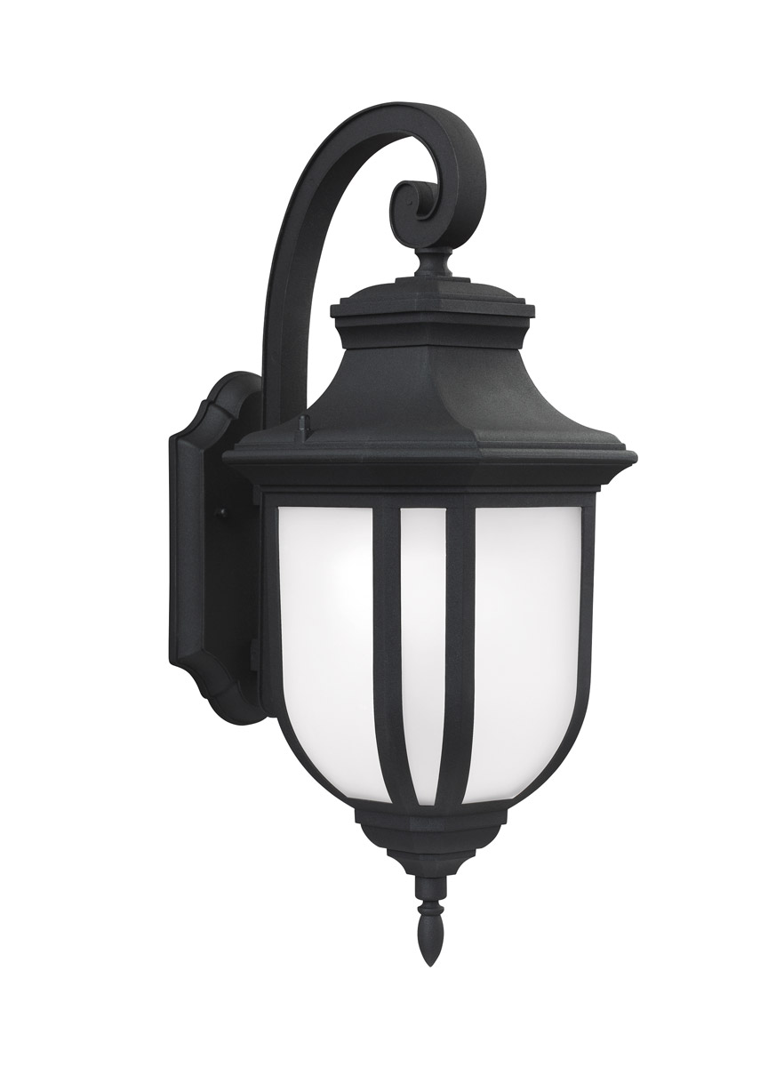 Generation Lighting 8736301EN3-12 Childress 1 Light 21.25 inch Black Outdoor Wall Lantern, Large