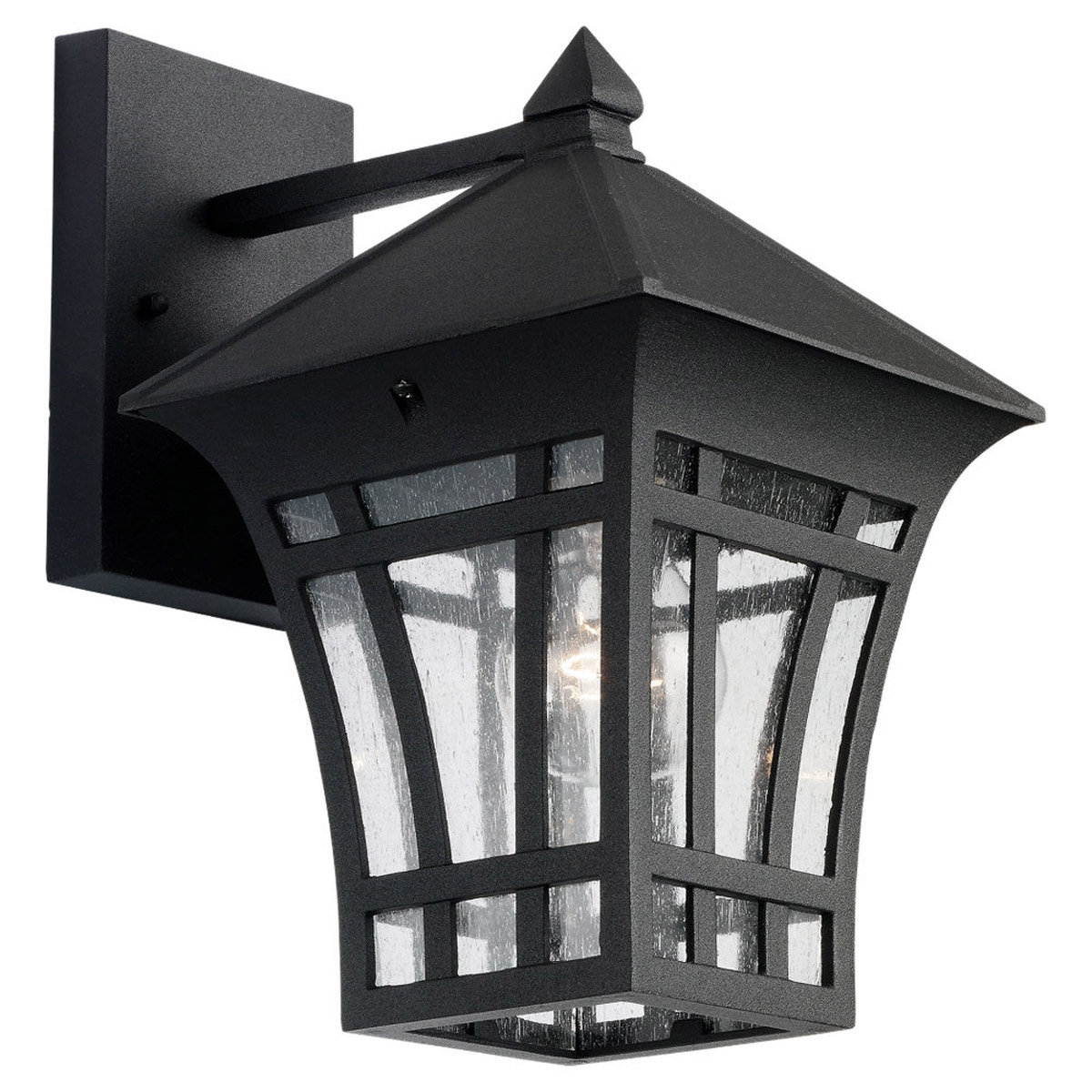 Generation Lighting 88132-12 Herrington 1 Light 11.75 inch Black Outdoor Wall Lantern, Medium