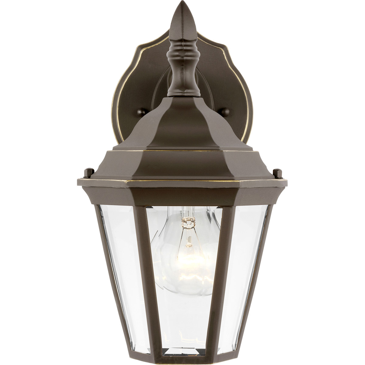 Generation Lighting 88937-71 Bakersville 1 Light 11 inch Antique Bronze Outdoor Wall Lantern, Small