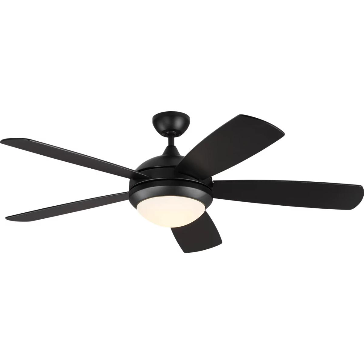 Generation Lighting 5DISM52MBKD Discus 52 Smart 52 inch Midnight Black Smart Ceiling Fan