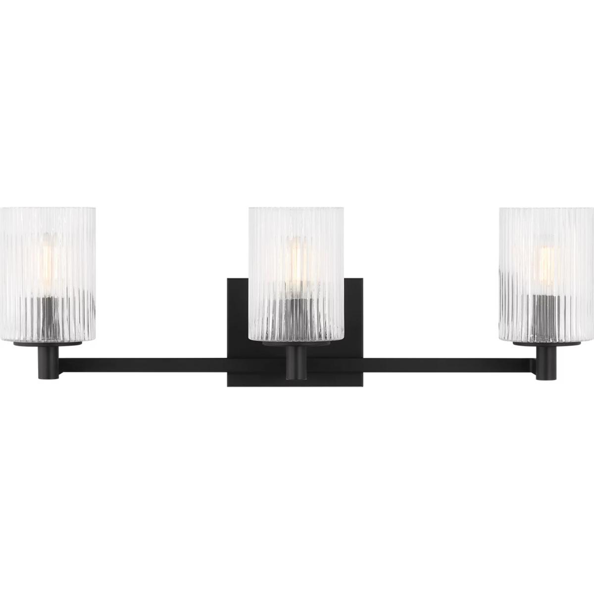 Generation Lighting GLV1043EN/MBK Lando 3 Light 24.63 inch Midnight Black Wall Bath Fixture Wall Light