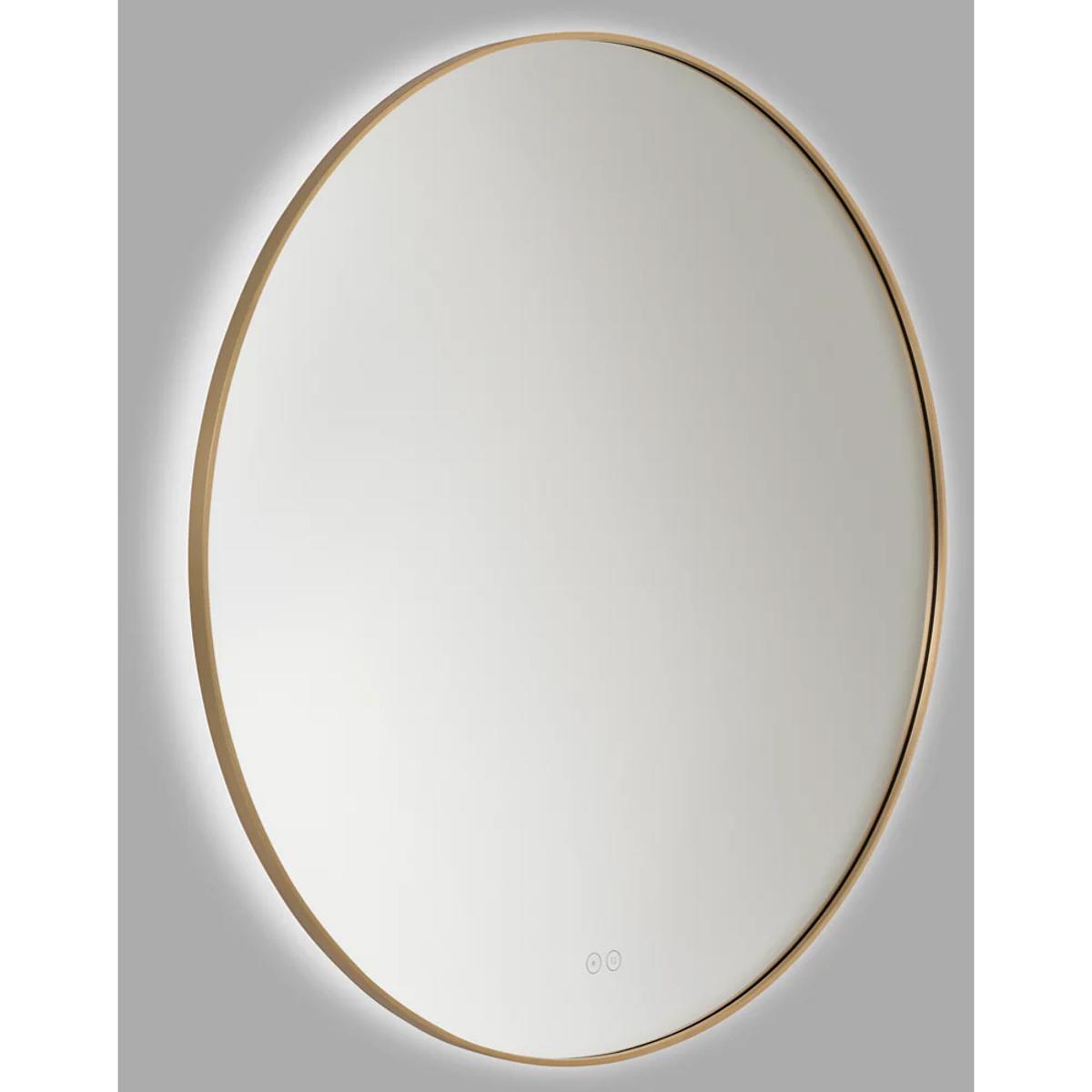 Generation Lighting MREL1431SB Cadre 36 X 36 inch Satin Brass Backlit Wall Mirror