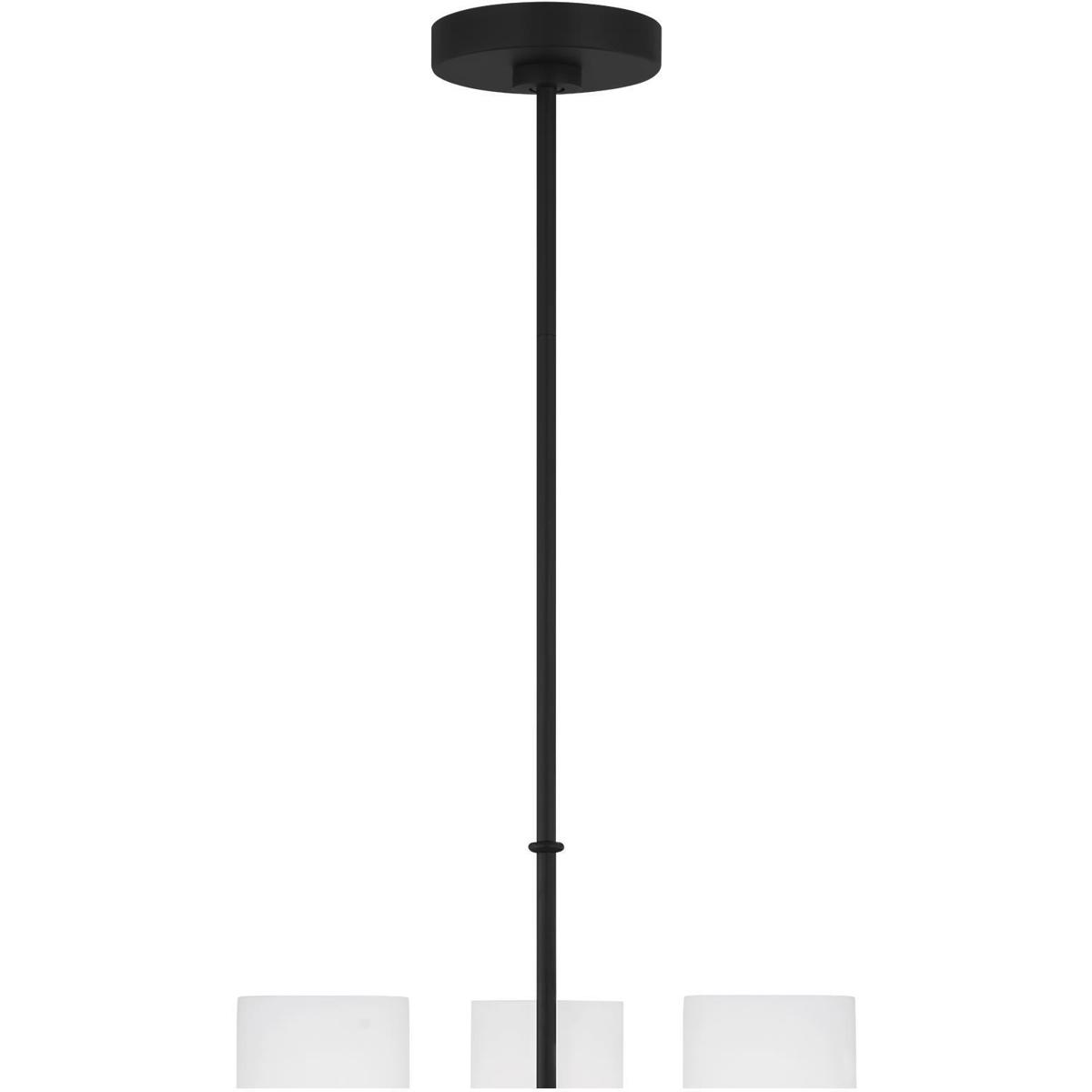 Generation Lighting GLC1073MBK Emile 3 Light 16 inch Midnight Black Chandelier Ceiling Light
