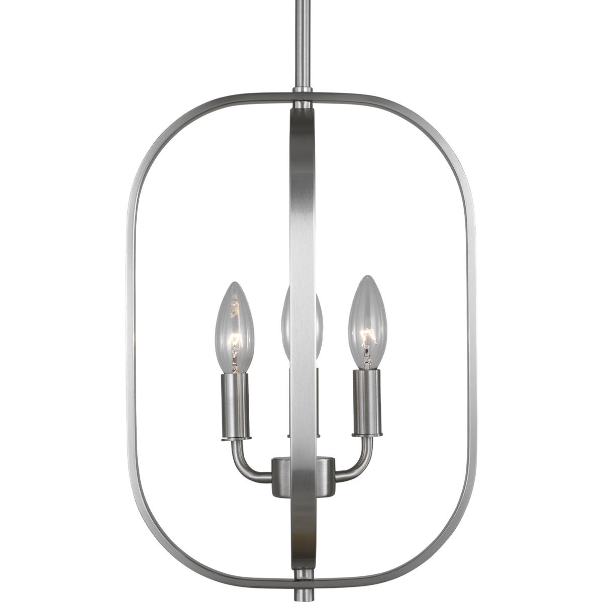 Generation Lighting GLC1293BS Loretto 3 Light 10.88 inch Brushed Nickel Chandelier Ceiling Light
