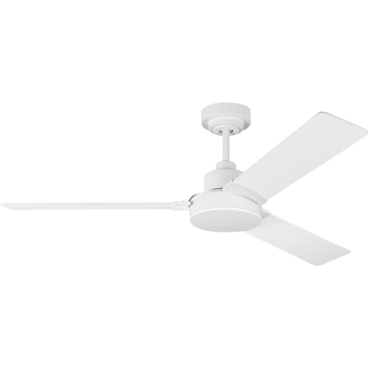 Generation Lighting 3JVR52RZW Jovie 52 52 inch Matte White Indoor/Outdoor Ceiling Fan
