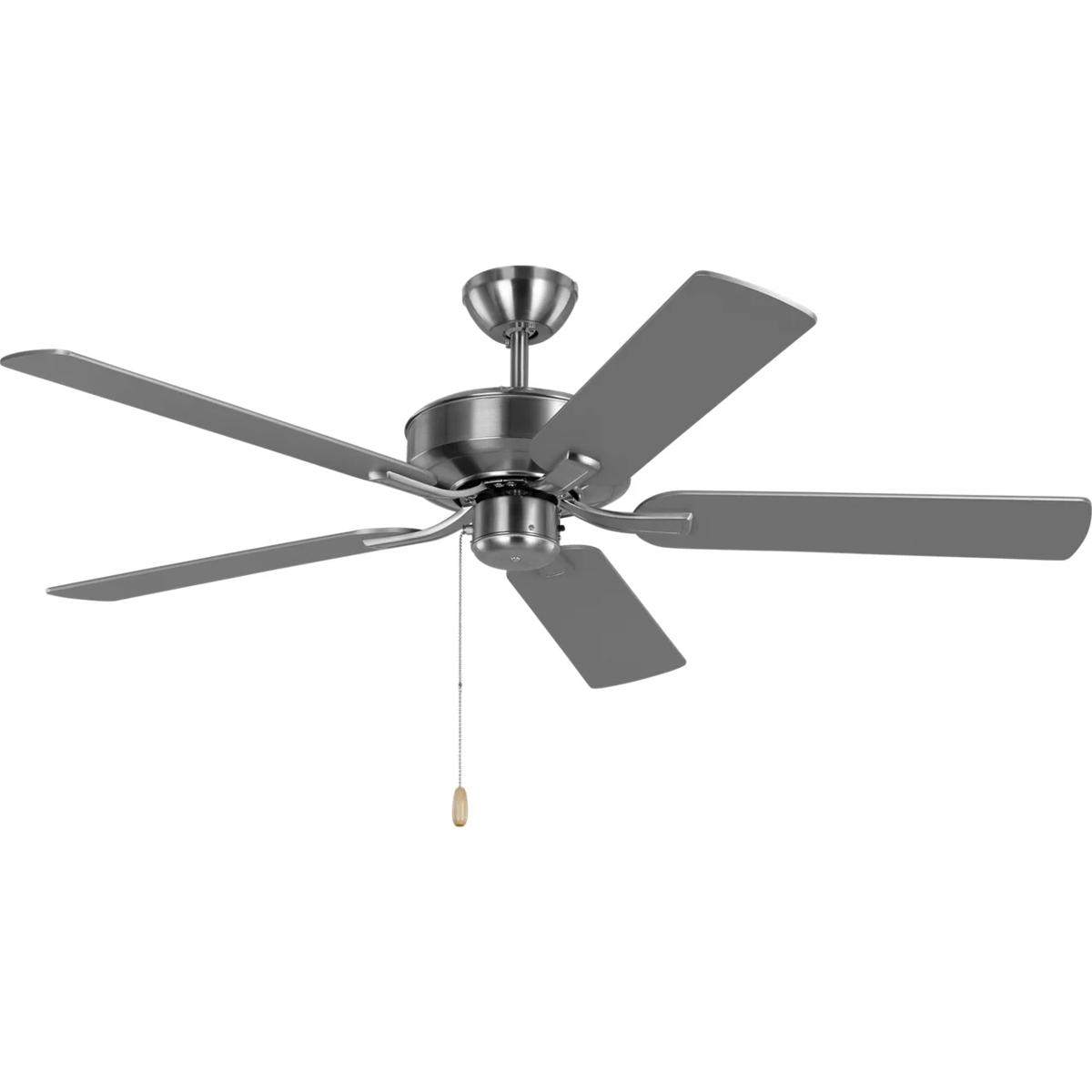 Generation Lighting 5LD52BS Linden 52 52 inch Brushed Steel with Silver Blades Ceiling Fan