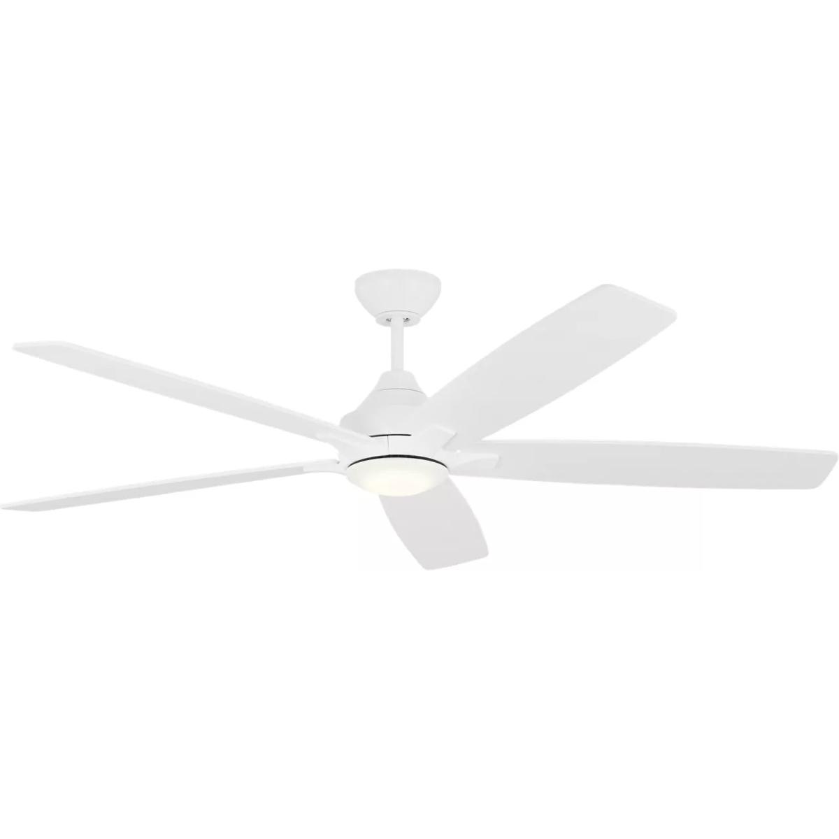 Generation Lighting 5LWDSM60RZWD Lowden 60 Smart LED 60 inch Matte White Indoor/Outdoor Smart Ceiling Fan