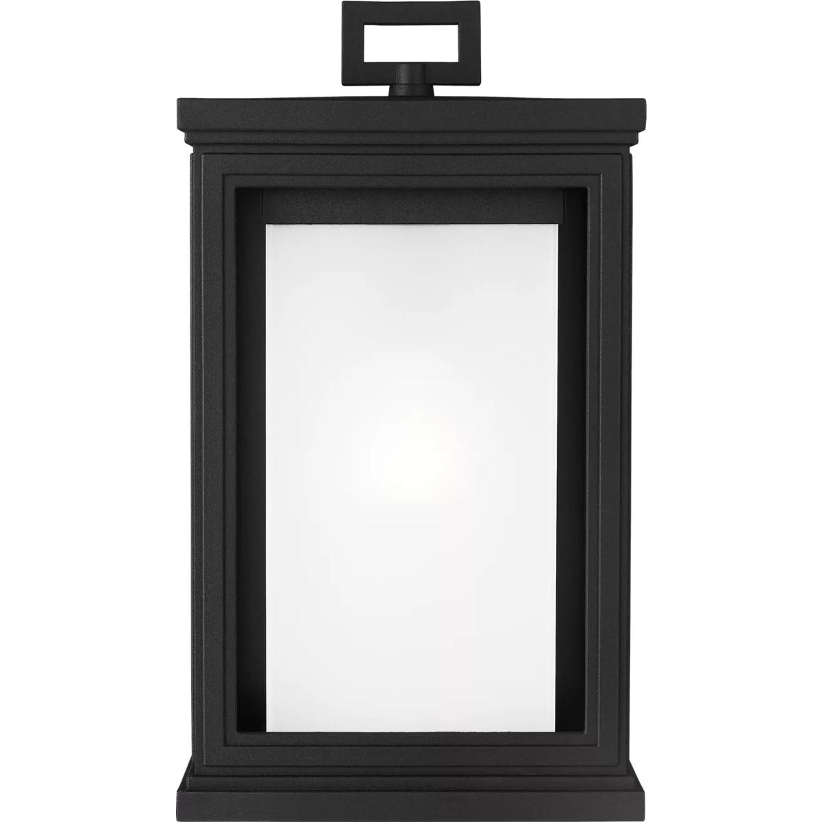 Bowery + Grove 51146-TBWO Terni 1 Light 13.5 inch Textured Black Outdoor Wall Lantern, White Opal Glass