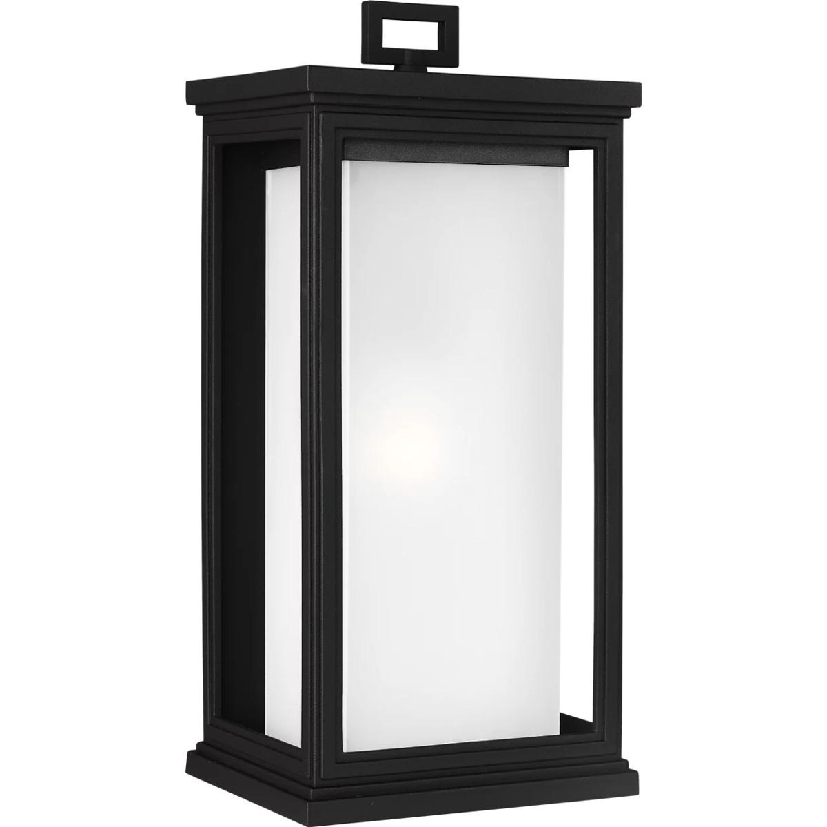 Bowery + Grove 51147-TBWO Terni 1 Light 18.25 inch Textured Black Outdoor Wall Lantern, White Opal Glass