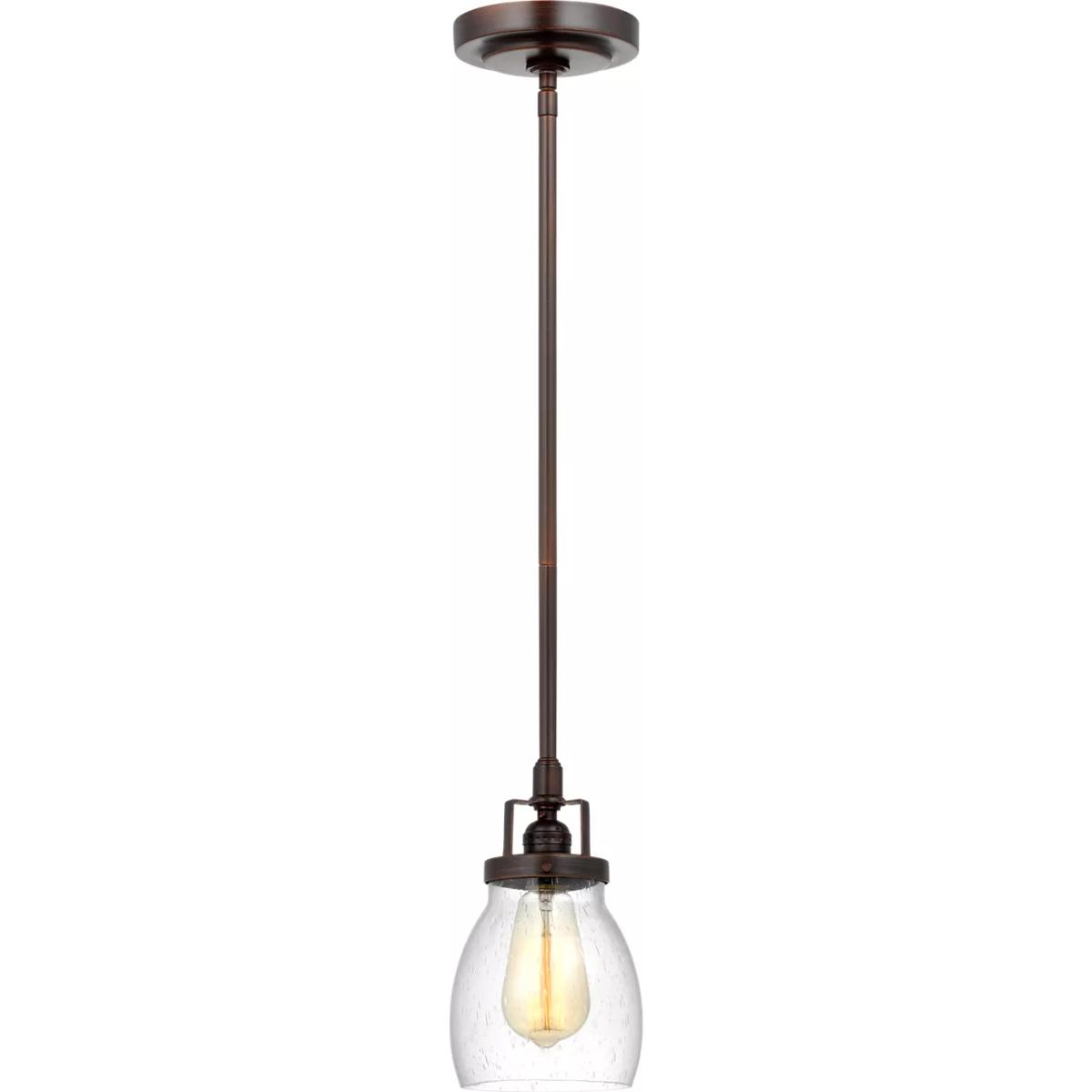 Generation Lighting 6114501-710 Belton 1 Light 5.38 inch Bronze Pendant Ceiling Light