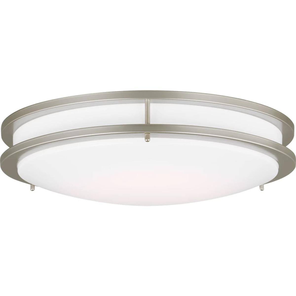 Generation Lighting 7750893S-753 Mahone LED 17.75 inch Painted Brushed Nickel Flush Mount Ceiling Light, Large