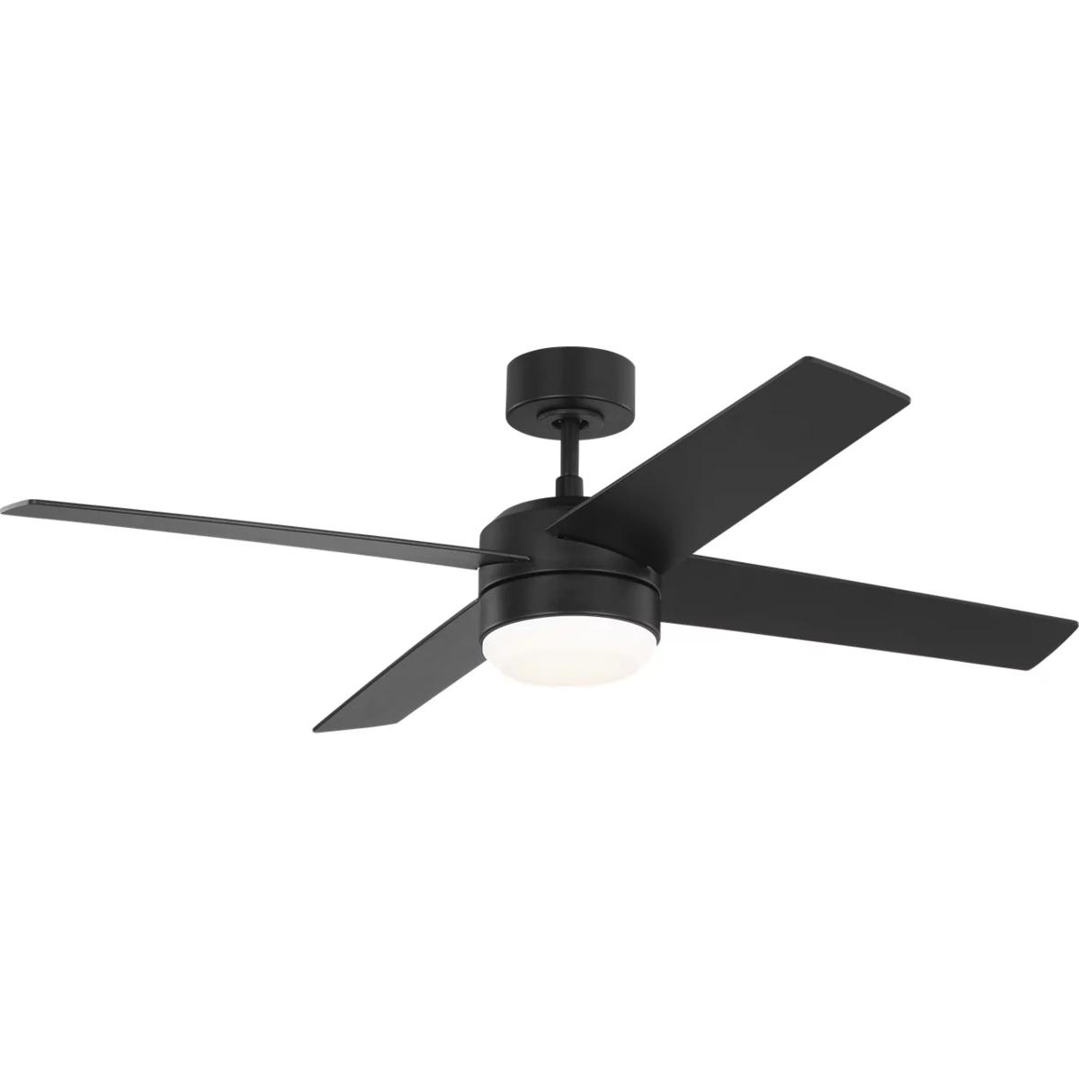 Generation Lighting 4LNIR52MBKAWD Loni 52 inch Midnight Black with American Walnut/Midnight Black Blades Ceiling Fan