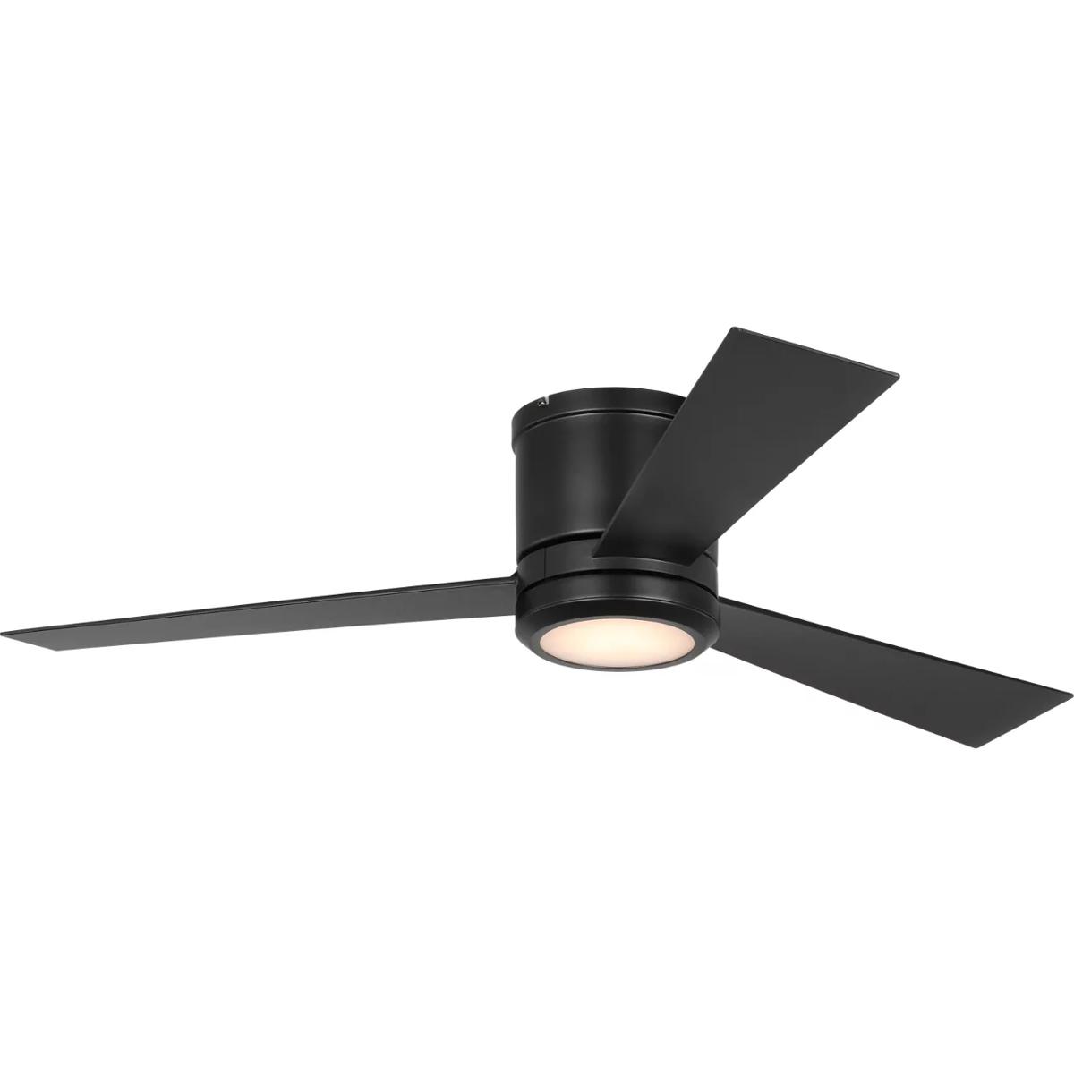 Generation Lighting 3CLYR52MBKD-V1 Clarity 52 Hugger LED 52 inch Midnight Black Ceiling Fan