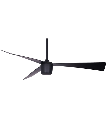 Star Fans 7107 Nicholas 52 inch Matte Black with Black Blades Ceiling Fan, 3-Blade, Remote Control, Modern Fan 