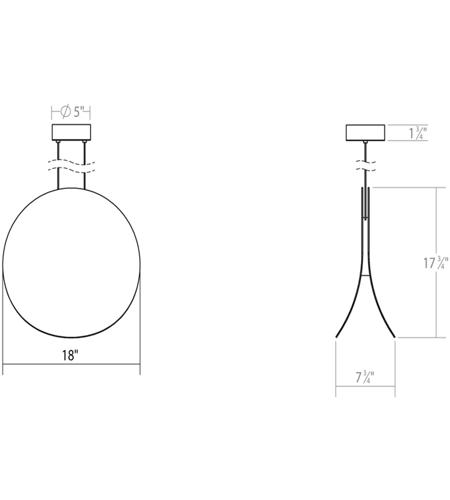 Sonneman 1768.25 Malibu Discs LED 18 inch Satin Black Pendant Ceiling Light 1768.25_Diagram.jpg