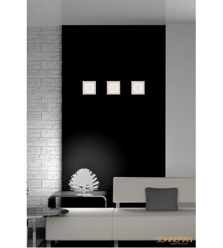 Sonneman 2368.98 Center LED 8 inch Textured White ADA Sconce Wall Light 2368.98_2.jpg