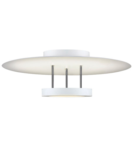 Sonneman 2409.03 Chromaglo LED 16 inch Satin White Semi-Flush Ceiling Light