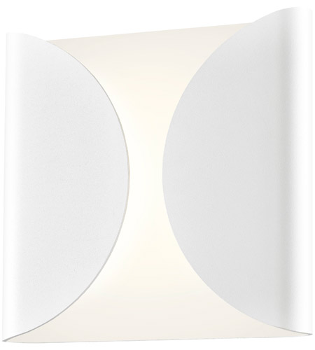 Sonneman 2710.98-WL Folds LED 8 inch Textured White Indoor-Outdoor Sconce, Inside-Out