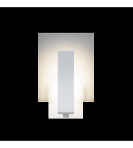 Sonneman Midtown Short LED Sconce in Textured White with Clear Etched Glass 2724.98