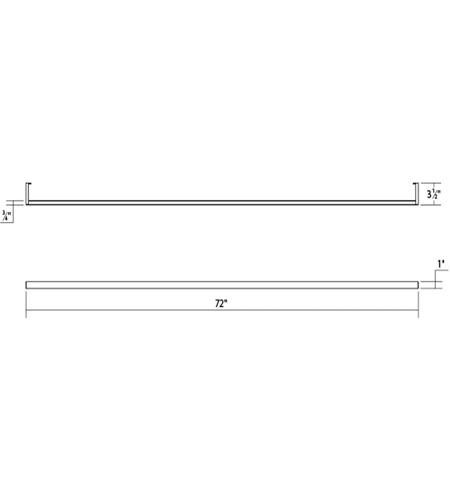 Sonneman 2810.03-6 Thin-Line LED 72 inch Satin White Wall Bar Wall Light 2810.03-6_Diagram.jpg