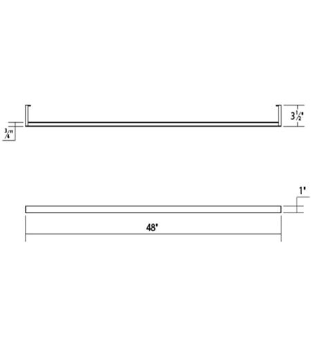 Sonneman 2812.03-4 Thin-Line LED 48 inch Satin White Wall Bar Wall Light 2812.03-4_Diagram.jpg