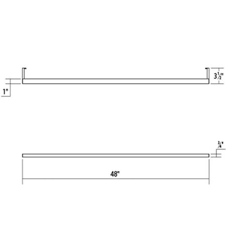 Sonneman 2814.03-4 Thin-Line LED 48 inch Satin White Wall Bar Wall Light 2814.03-4_Diagram.jpg