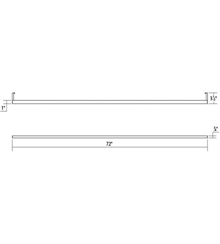 Sonneman 2814.16-6 Thin-Line LED 72 inch Bright Satin Aluminum Wall Bar Wall Light 2814.16-6_Diagram.jpg