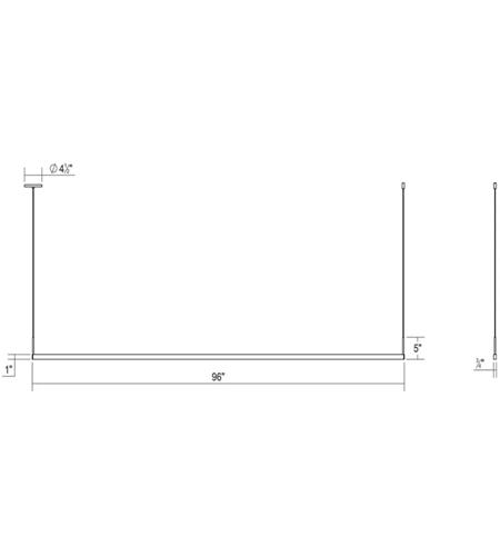 Sonneman 2816.16-8 Thin-Line LED 96 inch Bright Satin Aluminum Pendant Ceiling Light 2816.16-8_Diagram.jpg