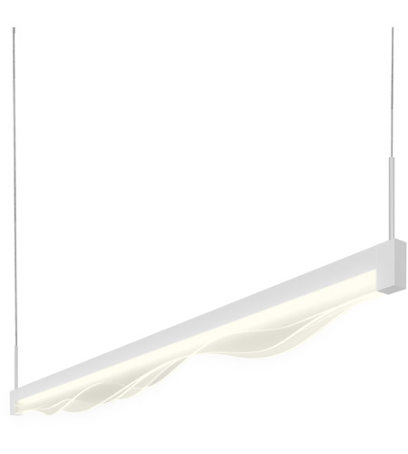 Sonneman 2820.03 Wave Bar LED 37 inch Satin White Pendant Ceiling Light