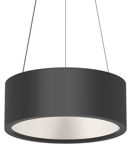 Sonneman 2863.25 Tromme LED 18 inch Satin Black Pendant Ceiling Light