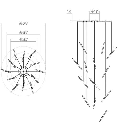 Sonneman 2895.25 Ballet LED 27 inch Satin Black Pendant Ceiling Light 2895.25_Diagram.jpg