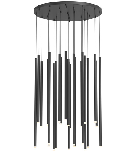 Sonneman 3019.25-AST Light Chimes LED 25 inch Satin Black Pendant Ceiling Light