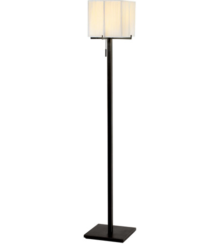 Sonneman Boxus 1 Light Floor Lamp in Black Brass 3350.51