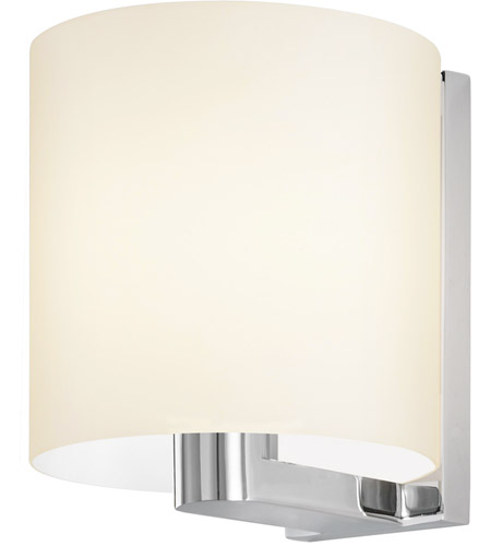 Sonneman 3690.01W Delano 1 Light 8 inch Polished Chrome Sconce Wall Light in White Etched Glass