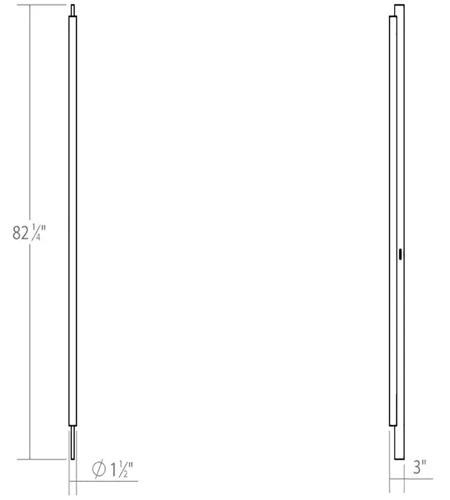 Sonneman 3822.03 Keel LED 2 inch Satin White ADA Wall Bar Light Wall Light 3822.03_Diagram.jpg