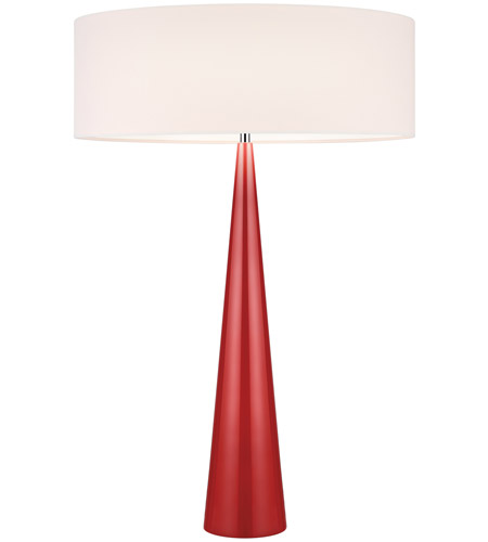 Sonneman Cone 3 Light Table Lamp in Satin Red 6140.05OL