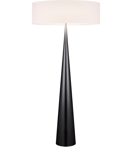 Sonneman 6141.62OL Big Cone 68 inch 100 watt Gloss Black Floor Lamp Portable Light in Off-White Linen