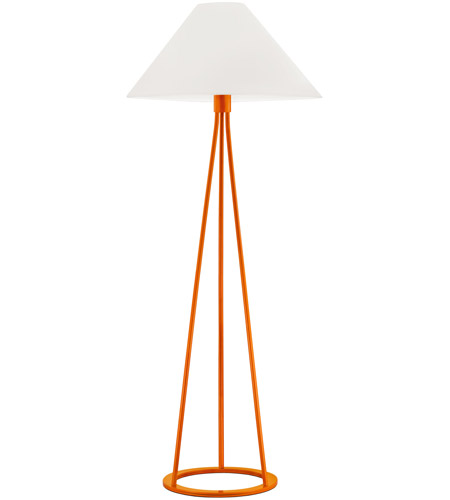 Sonneman Tetra 1 Light Floor Lamp in Gloss Orange 6231.68