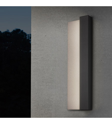 Sonneman 7250.74-WL Radiance LED 20 inch Textured Gray Indoor-Outdoor Sconce, Inside-Out 7250.74-WL_App.jpg