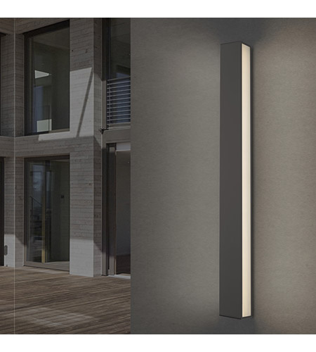 Sonneman 7256.74-WL Sideways LED 36 inch Textured Gray Indoor-Outdoor Sconce, Inside-Out 7256.74-WL_App.jpg