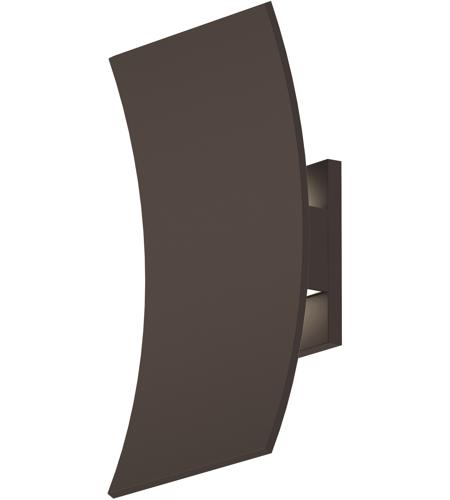 Sonneman 7260.72-WL Curved Shield LED 11 inch Textured Bronze Indoor-Outdoor Sconce, Inside-Out
