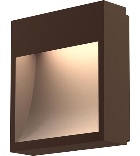 Sonneman 7360.72-WL Square Curve LED 7 inch Textured Bronze Indoor-Outdoor Sconce