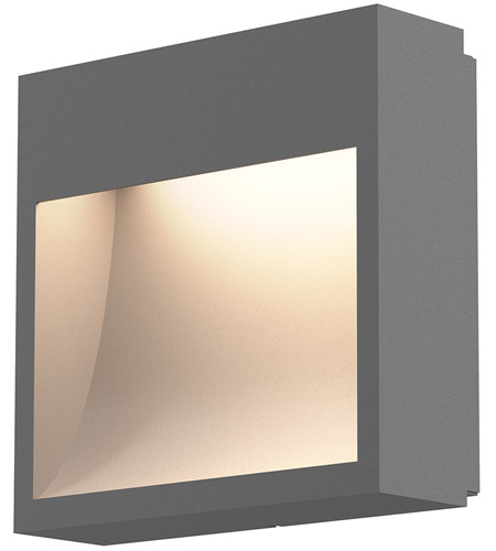 Sonneman 7360.74-WL Square Curve LED 7 inch Textured Gray Indoor-Outdoor Sconce