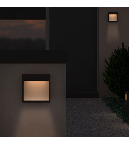 Sonneman 7360.74-WL Square Curve LED 7 inch Textured Gray Indoor-Outdoor Sconce 7360.74-WL_App.jpg