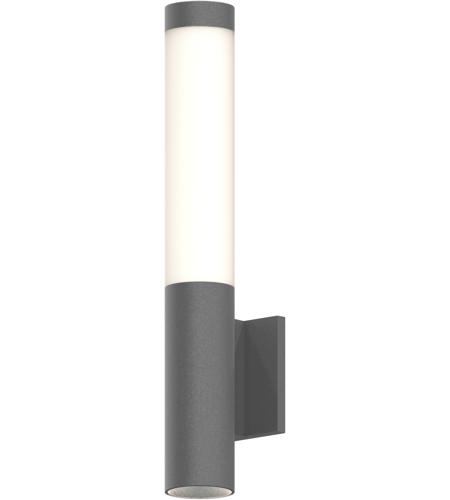 Sonneman 7370.74-WL Round Column LED 19 inch Textured Gray Indoor-Outdoor Sconce