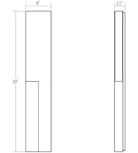 Sonneman 7432.98-WL Incavo LED 6 inch Textured White ADA Sconce Wall Light 7432.98-WL_Diagram.jpg