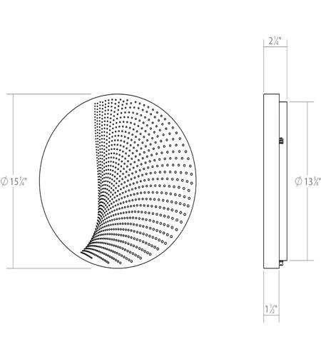 Sonneman 7452.98-WL Dotwave LED 15 inch Textured White ADA Sconce Wall Light 7452.98-WL_Diagram.jpg
